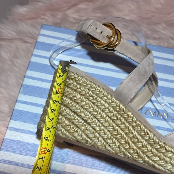 Stuart Weitzman Zuzu Wedge Size 9 Women's Espadrilles Box Included Ankle Wrap - Picture 5 of 16